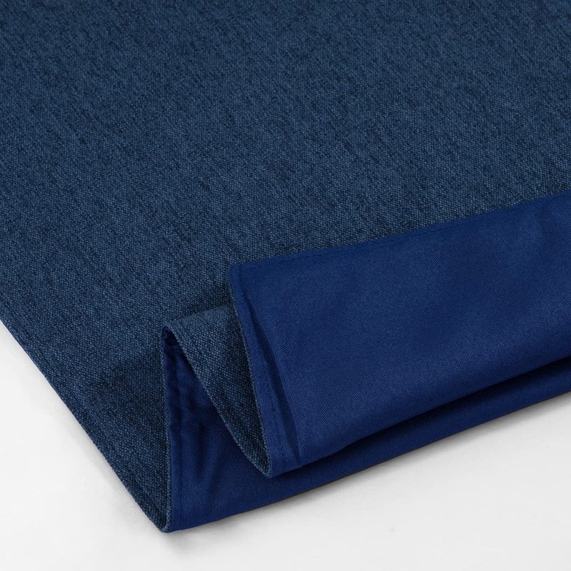 AMBERIS Bed Runner Dark Blue, Imitation Linen Decorative Bed Scarf for Home Hotel - Image 4
