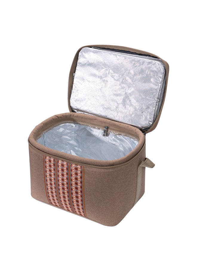 AL SANIDI Heat and cold insulated keeping bag for food and drinks, Food bag for Trips, Woody, Size 36*26*26Cm  - Image 5
