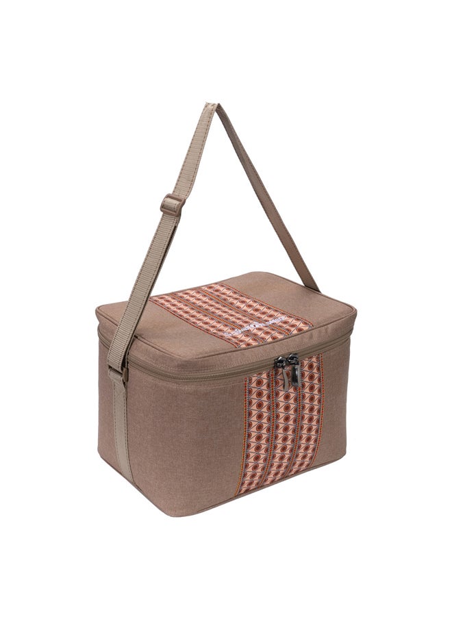 AL SANIDI Heat and cold insulated keeping bag for food and drinks, Food bag for Trips, Woody, Size 36*26*26Cm  - Image 1