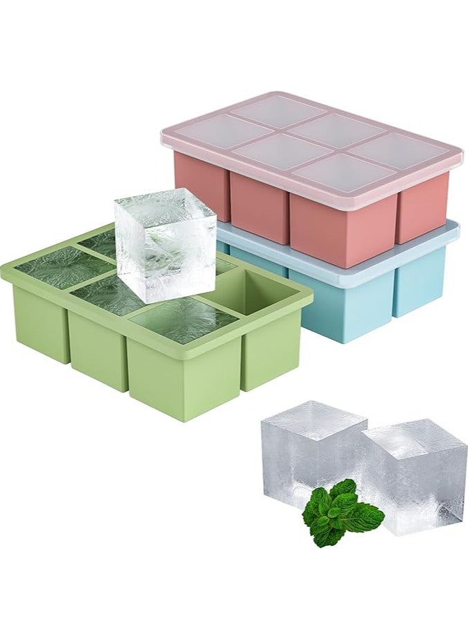 MARK STORE Ice Cube Tray with Silicone Leak - Proof, BPA Free, Flexible & Stackable Square Molds for Whiskey, Cocktails & Chilled Drinks  - Image 1