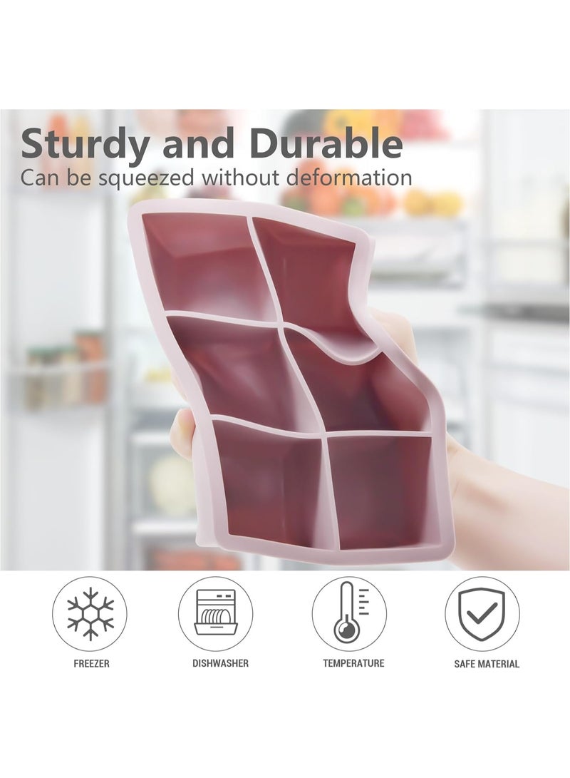 MARK STORE Ice Cube Tray with Silicone Leak - Proof, BPA Free, Flexible & Stackable Square Molds for Whiskey, Cocktails & Chilled Drinks  - Image 4