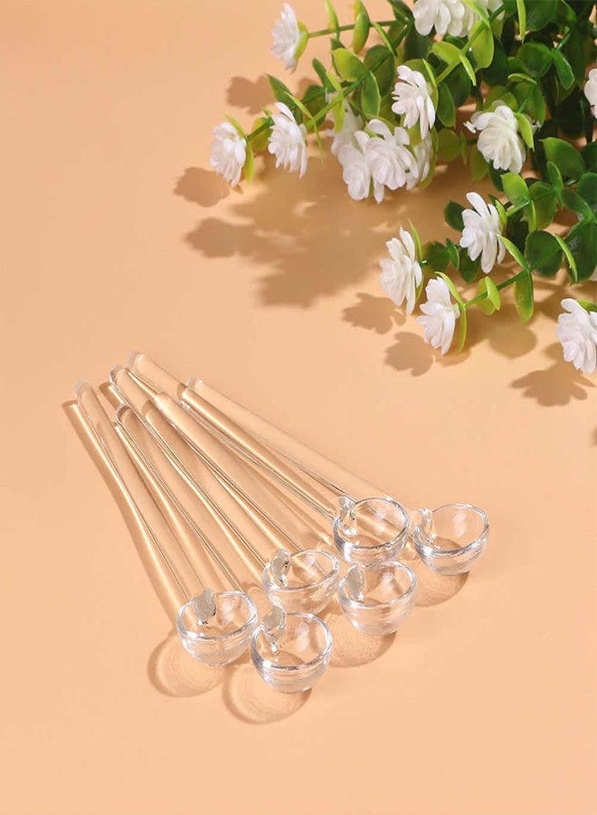 BOHEM'S Demitasse Espresso Spoons, Mini Coffee Spoon, 4.33 Inches Glass Small Spoons for Tea, Stirring Rod Mixing Spoon, Set of 6 (clear 2) - Image 2