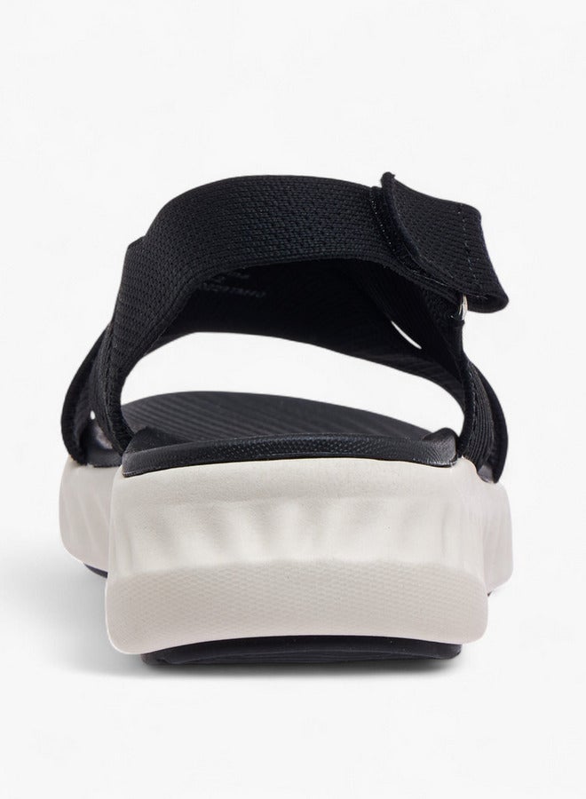 Flora Bella By Shoexpress Cross Strap Flatform Sandals with Hook and Loop Closure - Image 4