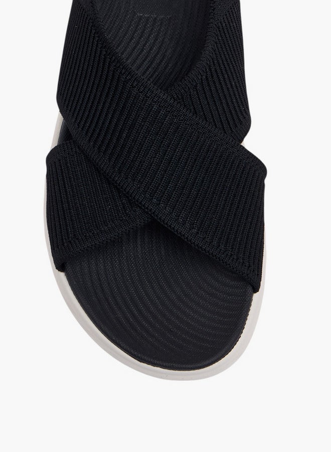 Flora Bella By Shoexpress Cross Strap Flatform Sandals with Hook and Loop Closure - Image 3