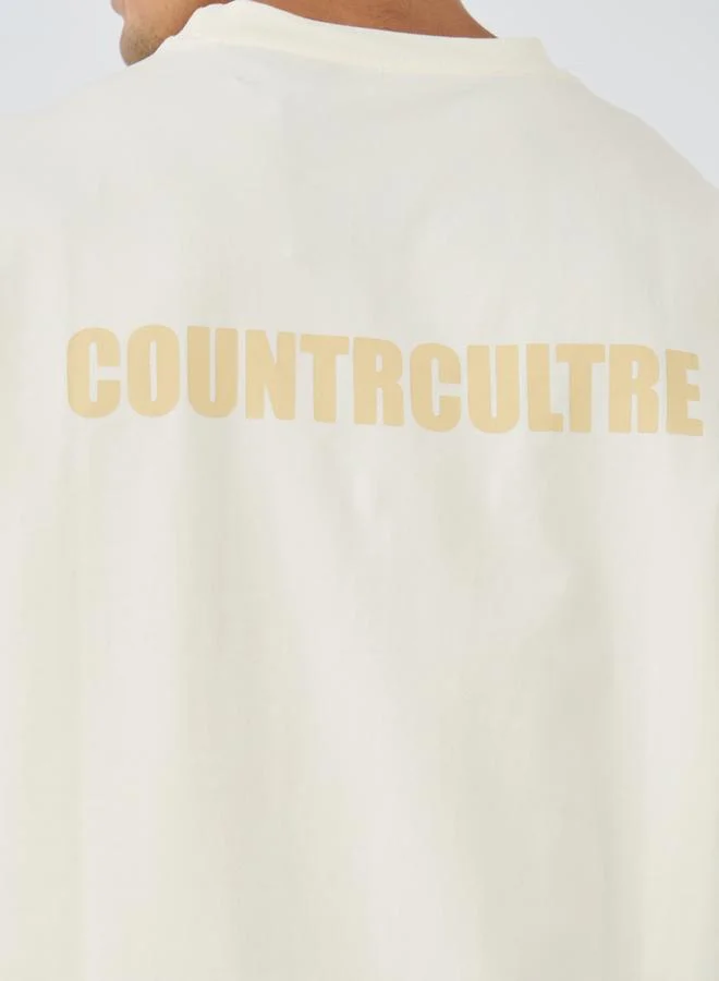 Styli Styli Slogan Print Oversized Crew Neck T-Shirt