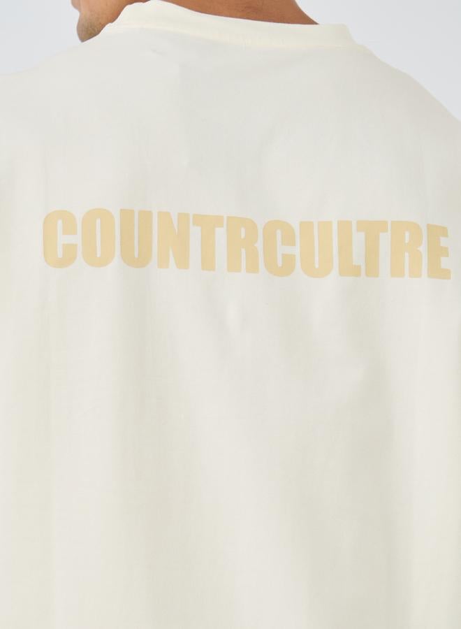 Styli Slogan Print Oversized Crew Neck T-Shirt - Image 4