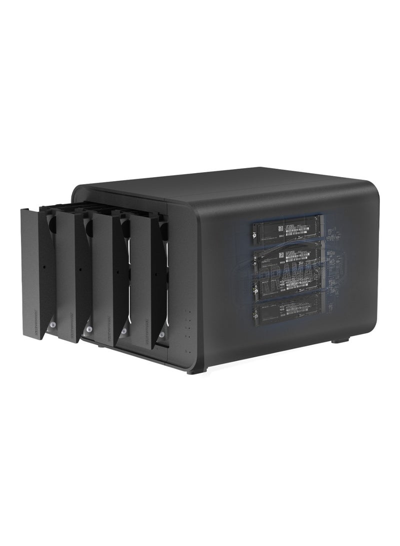 تيراماستر علبة TERRAMASTER D8 Hybrid HDD NVMe، USB 3.2 Gen 2 بسرعة 10 جيجابت في الثانية، نوع C، 8 حجيرات، وحدة تخزين USB، تدعم RAID 0/1/Single/JBOD، مجموعة أقراص هجينة 2+6 RAID حصرية (بدون أقراص) - Image 1