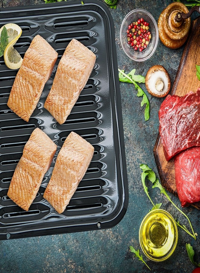 Range Kleen BP102X 2 Piece Heavy Duty Porcelain Air Fry, Bake and Broil Pan - Image 4