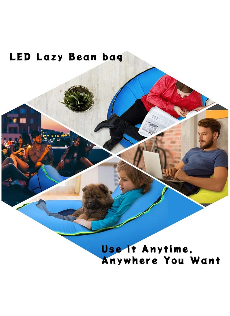 Inflatable LED Beach Chair Cushion - 3 in 1 Design, Portable & Lightweight, 210T Nylon, 440lbs Capacity, for Camping/Hiking/Parties/Outdoors & Indoors, with Remote-Controlled LED Lights. - pzsku/Z9EB8C8A929E55228A9D0Z/45/_/1711359052/0ad34c90-bedc-456f-bd58-96a001bb6cb3