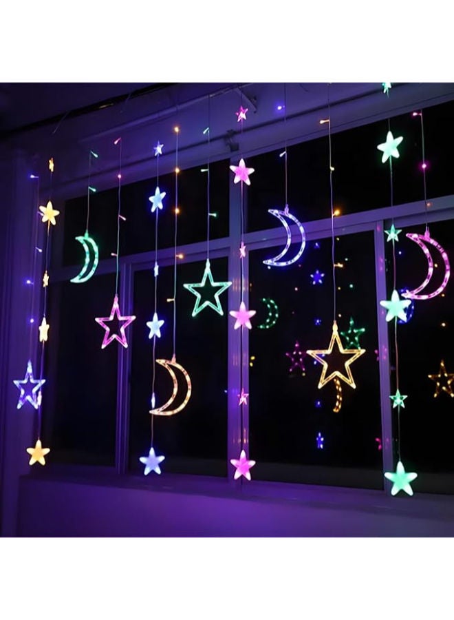 3.5m Star Moon Curtain String Light - Image 1