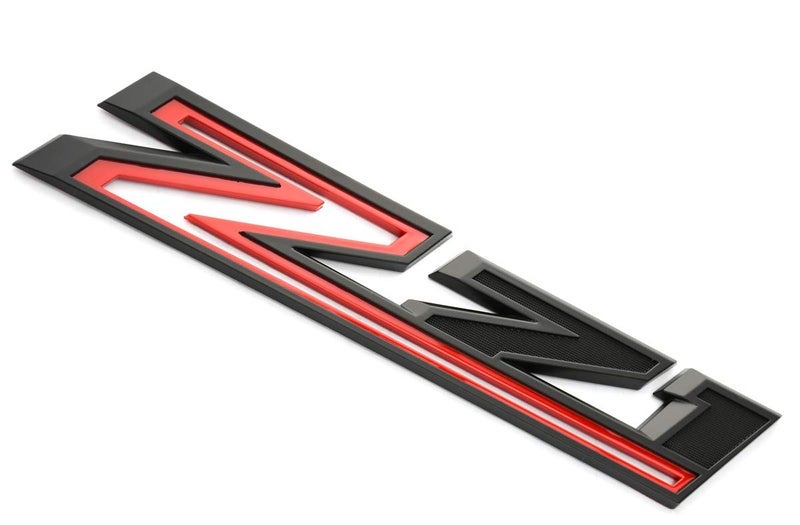 KITMOUS 2pcs New Z71 Emblems Replacement for 2019-2021 Silverado 1500 2500 3500 Decal Badge 84632695 Nameplate OEM (Black Red) - Image 3