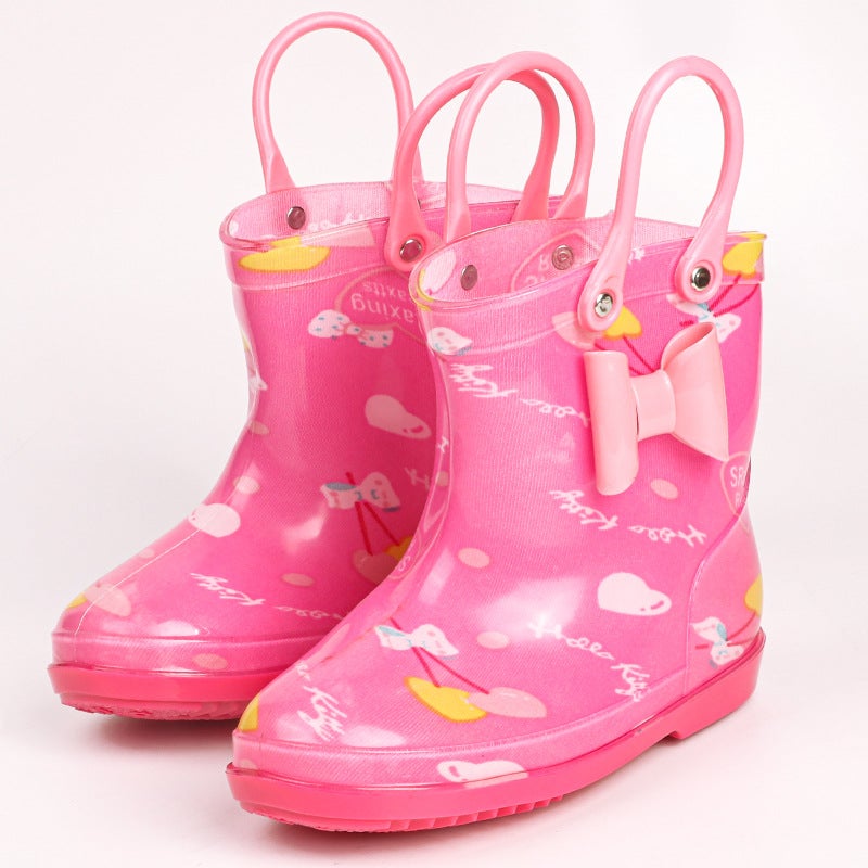 Export Creative Flower Cloth Children Rain Shoes Boots Water Sleeve Rubber Shoes Non-Slip Soft Bottom Light A Generation Of Hair - Image 1