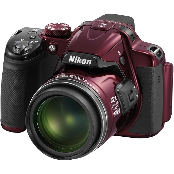 نيكون كاميرا COOLPIX P520 الرقمية بدقة 18.1 ميجابكسل بتقنية CMOS وعدسة تكبير 42x وفيديو عالي الدقة بالكامل 1080 بكسل (أحمر) (طراز قديم) - Image 2