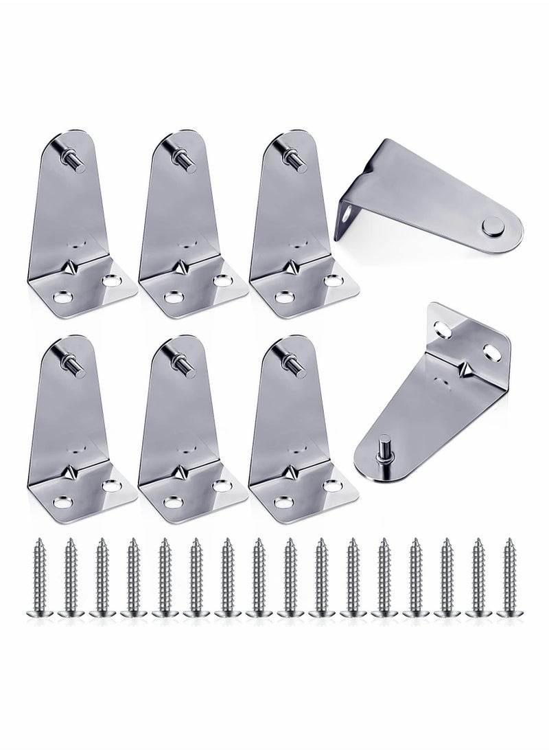 Captaintech - 10 Pcs Metal Hold Down Brackets Silver Blinds Brackets Blind Holder Replacements Horizontal Blind Brackets with Screws for Horizontal Blinds Shades Window Doors Home Accessories - Image 1