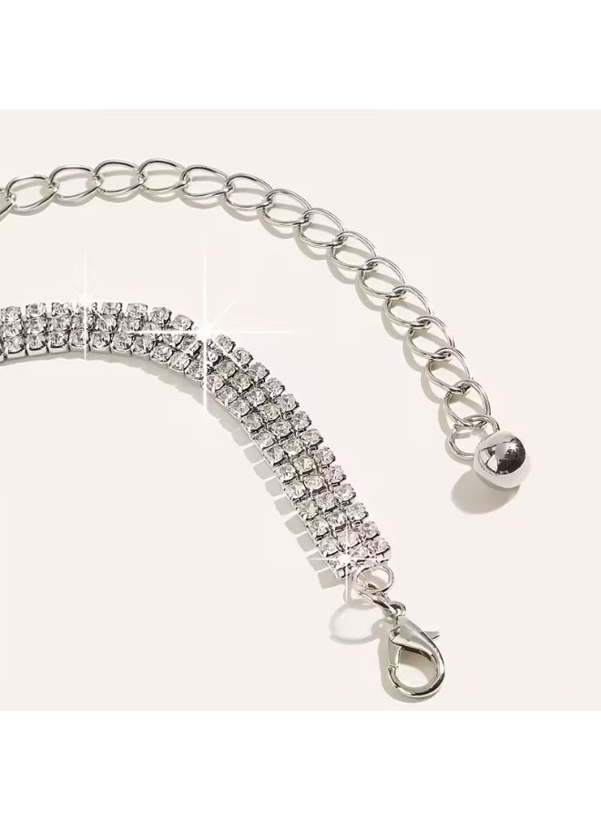 Goolsky Women's Sparkling Rhinestone Belt - Shimmering Wedding, Beach Party & Prom Accessory - Standard Size Fashion Waist Cinch for Dresses, Skirts, Jeans (No Feathers, Easy Wear) - Image 5