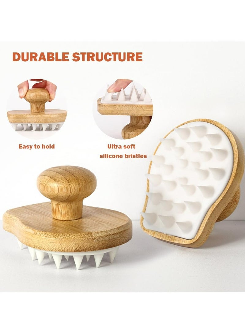 أوزيغالور فرشاة تدليك فروة الرأس للشامبو، شعيرات سيليكون ناعمة للعناية بالشعر والرأس - Image 2