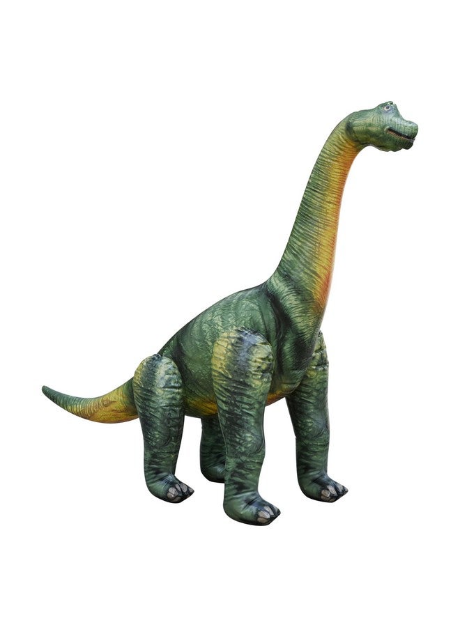 جيت كرييشنز لعبة ديناصور براكيوصور قابلة للنفخ من جيت كرييشنز، حيوان ما قبل التاريخ الأخضر، ديكور للحديقة، دعامة للصور، ديكور بطابع العصر الجوراسي، ارتفاع 36 بوصة/طول 49 بوصة، قطعة واحدة - Image 1