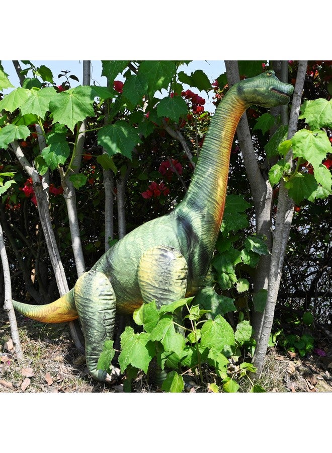 جيت كرييشنز لعبة ديناصور براكيوصور قابلة للنفخ من جيت كرييشنز، حيوان ما قبل التاريخ الأخضر، ديكور للحديقة، دعامة للصور، ديكور بطابع العصر الجوراسي، ارتفاع 36 بوصة/طول 49 بوصة، قطعة واحدة - Image 5