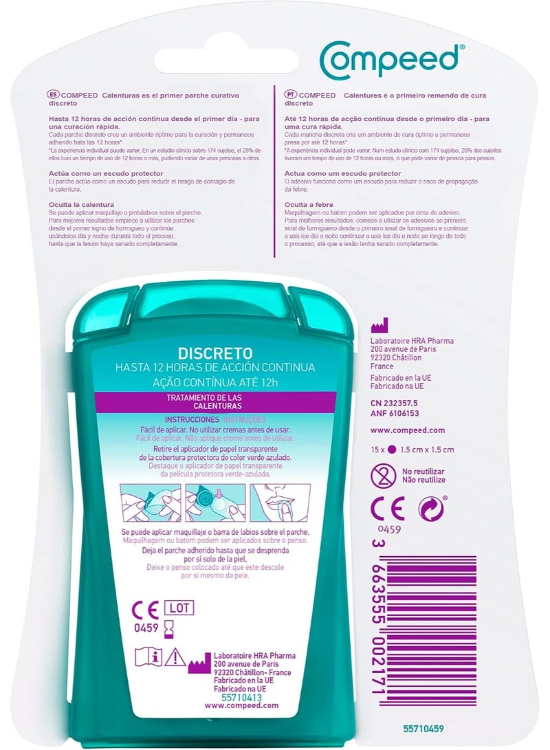 Compeed Invisible Cold Sore Patches, Hydrocolloid, 15 Count - Image 3