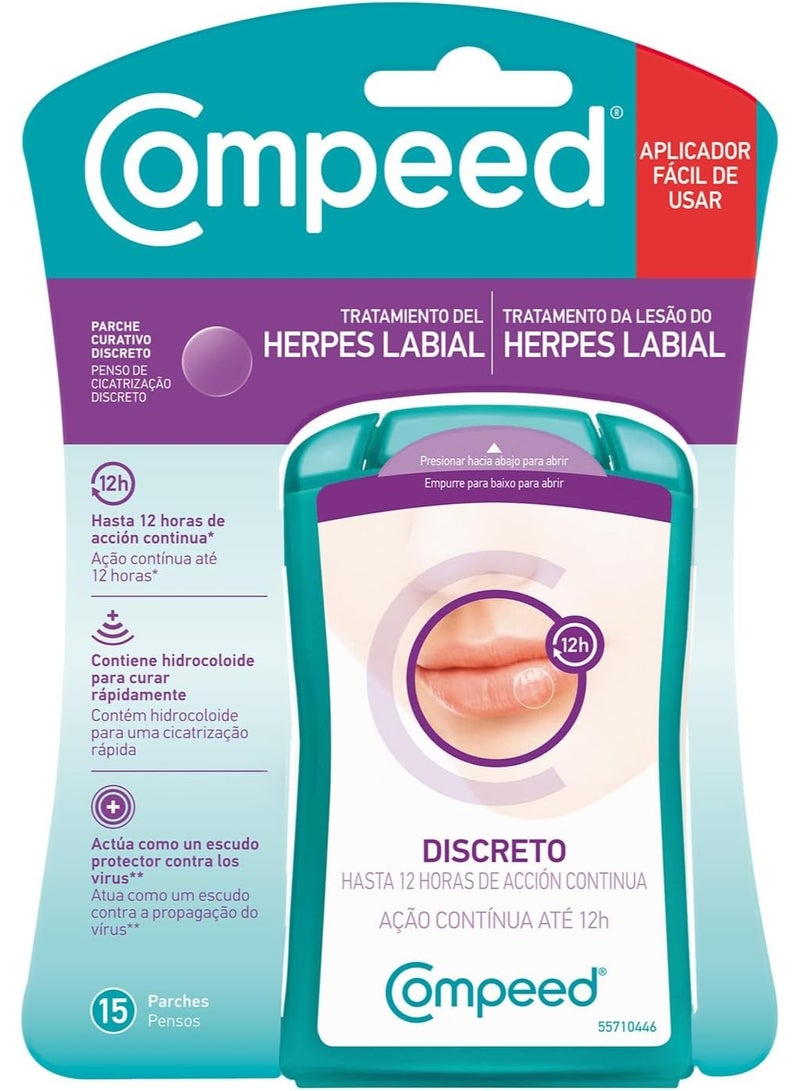 Compeed Invisible Cold Sore Patches, Hydrocolloid, 15 Count - Image 1