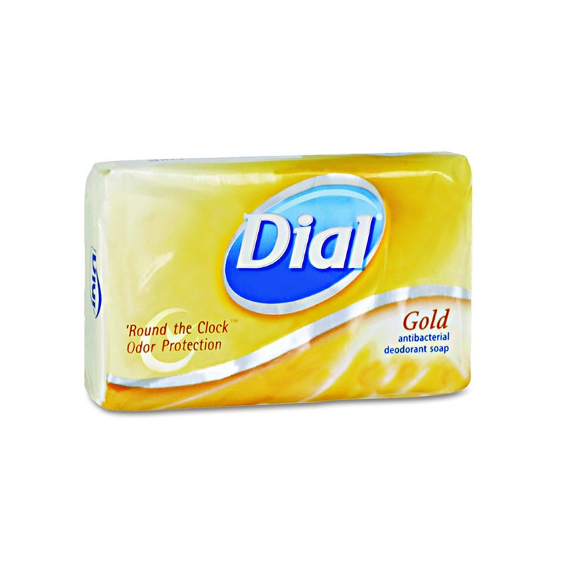 Dial 1601058 02401 Individually Wrapped Antibacterial Soap Pleasant Gold 4oz Bar Case of 72