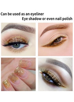 pudaier Glitter Eyeliner Long Lasting Wear, Colored Eyeliners Makeup Pen, Metallic Liquid Eyeliner Waterproof Quick Dry Smooth No Fading Rainbow Eyeliner Eyeshadow Pencil, Women Sparkle Shimmer Color Eyeliner  - Image 5