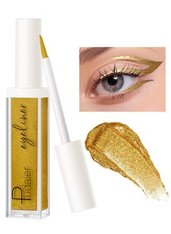 Glitter Eyeliner Long Lasting Wear, Colored Eyeliners Makeup Pen, Metallic Liquid Eyeliner Waterproof Quick Dry Smooth No Fading Rainbow Eyeliner Eyeshadow Pencil, Women Sparkle Shimmer Color Eyeliner