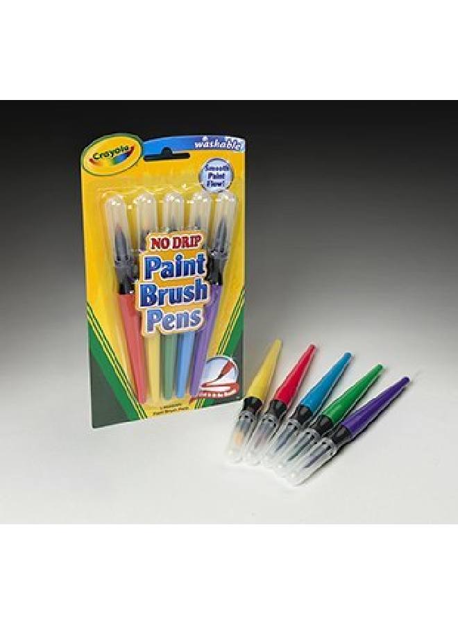 Crayola أقلام فرش الطلاء من شركة إل إل سي، قابلة للغسل وغير سامة، 5 قطع، متنوعة، تباع في عبوتين من 5 قطع / إجمالي 10 قطع لكل منها - Image 1