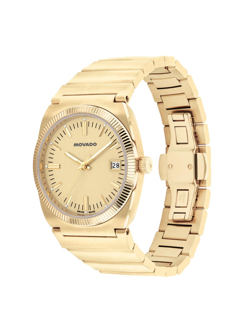 MOVADO BOLD Movado Heritage Ondoplan Watch Pale Gold Dial 3650217 - Image 2