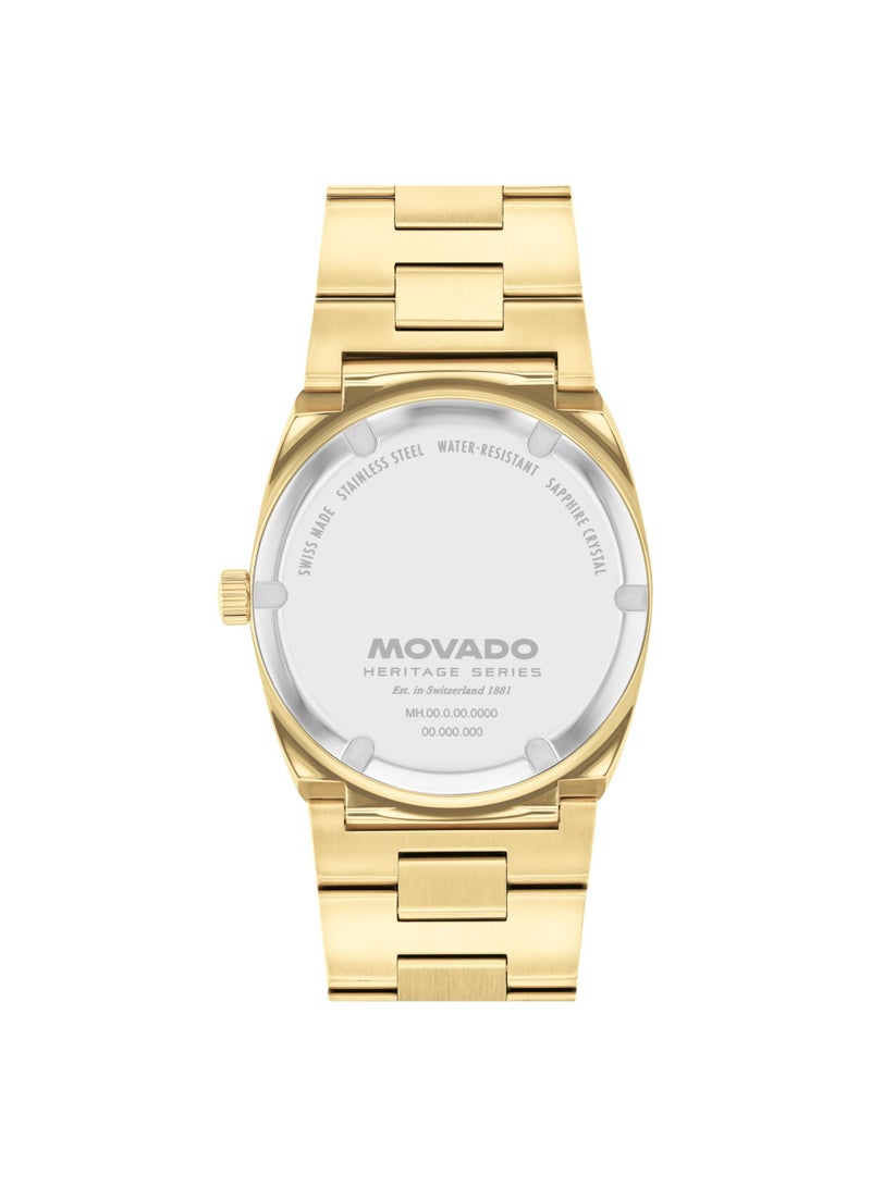 MOVADO BOLD Movado Heritage Ondoplan Watch Pale Gold Dial 3650217 - Image 3