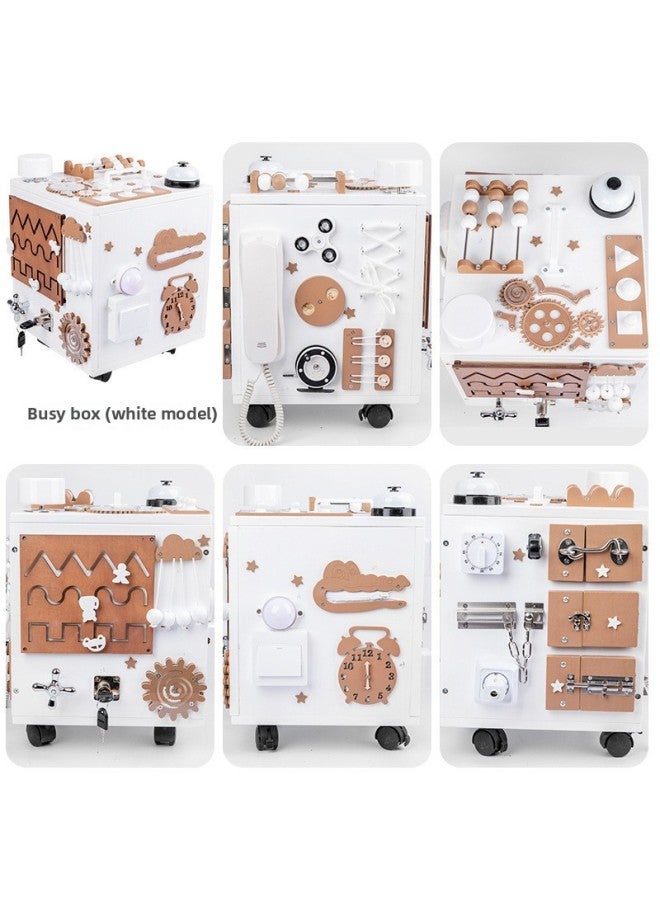 Montessori Montessori Busy House Children's Early Childhood Educational Multifunctional Treasure Box Unlock Wooden Toy-Color:Unlock Box  - Image 5