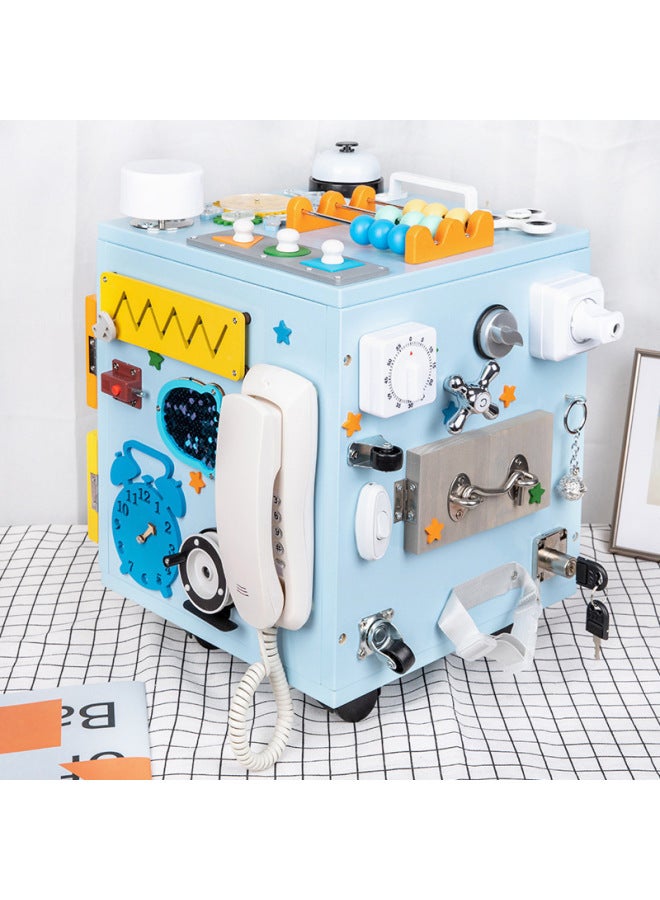 Montessori Montessori Busy House Children's Early Childhood Educational Multifunctional Treasure Box Unlock Wooden Toy-Color:Unlock Box  - Image 2