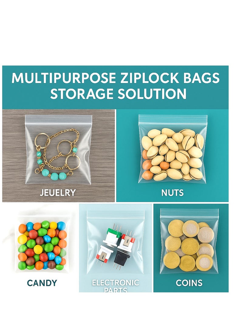 Lavish Clear Ziplock Bags 15x20CM | 25 PACK Transparent Resealable Plastic Pouches |Reclosable Seal for Food Jewelry Travel Packing Storage | Multi Purpose Plastic Zipper Bags - Image 5