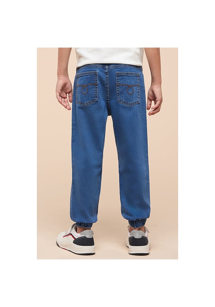 R&B Washed Jogger Jeans with Drawstring Waist - Image 5