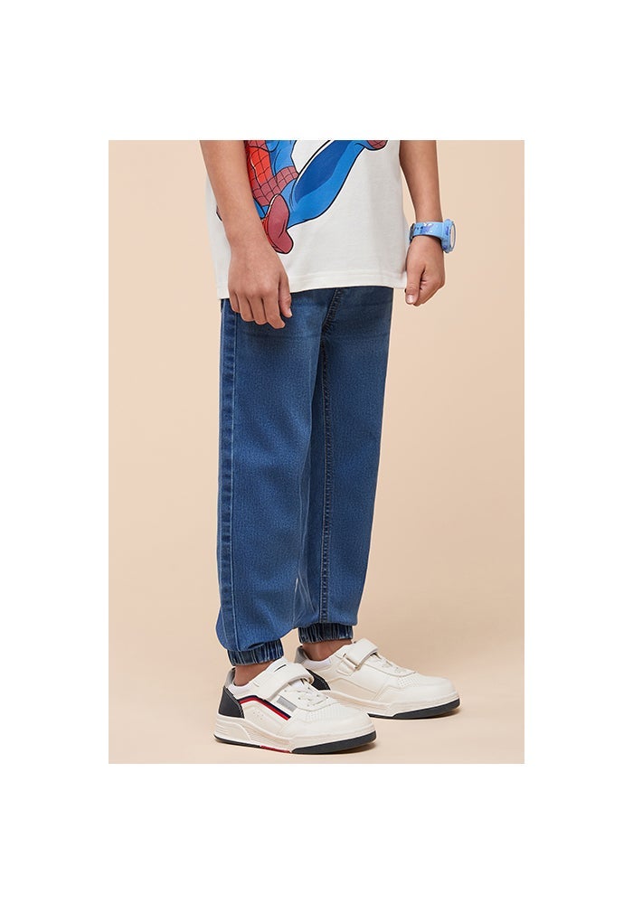 R&B Washed Jogger Jeans with Drawstring Waist - Image 3