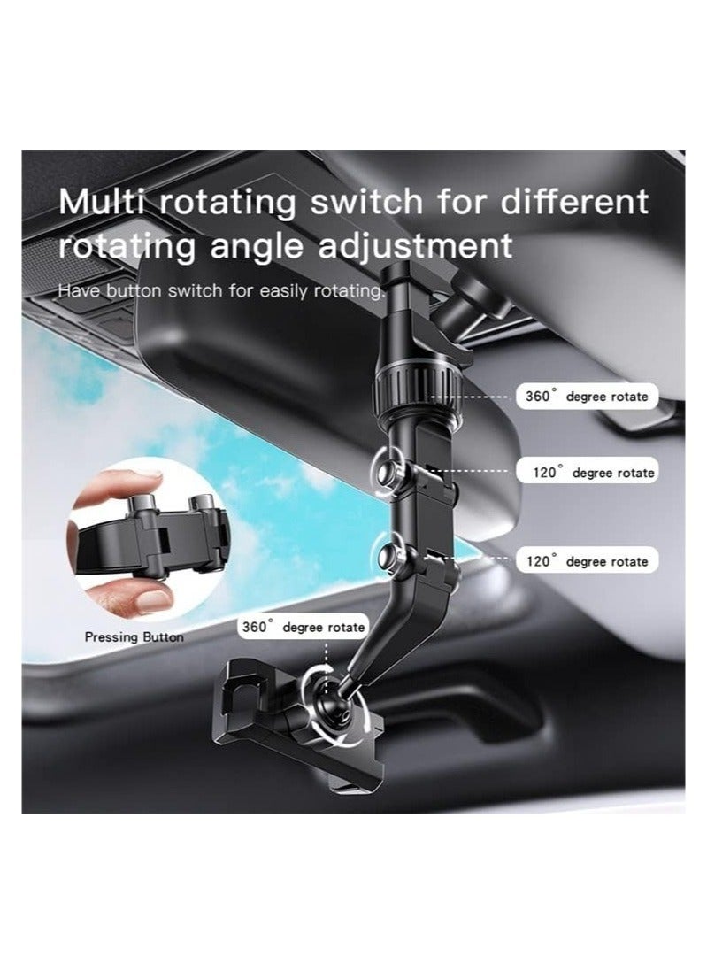 ELTRAZONE C192 Clip-on Rotating Car Rearview Mirror Mount Adjustable Bracket for 4-6.7inch Phone Holder. - Image 3