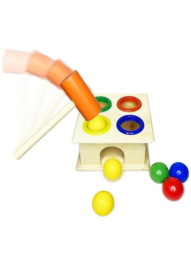 Kafron Wooden Hammer Ball Toy for Toddlers - Pounding Bench Game with Mallet, Montessori Fine Motor Skill Toy for Kids Age 2+, Educational Wooden Toy for Boys & Girls, Preschool Learning Set - Image 1