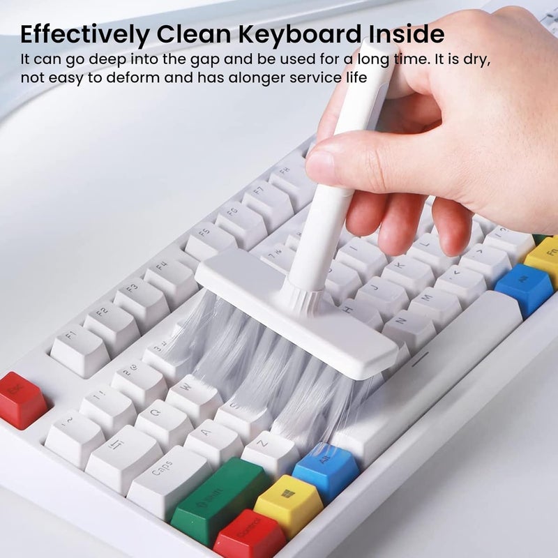 Spaceshoop Keyboard & Earphone Cleaner 5 in 1, Multifunctional in-Ear Headphones Cleaning Brush Computer Cleaning Tools Kit Corner Gap Duster Keycap Puller for Laptop Airpods Pro Bluetooth Earphones - Image 4