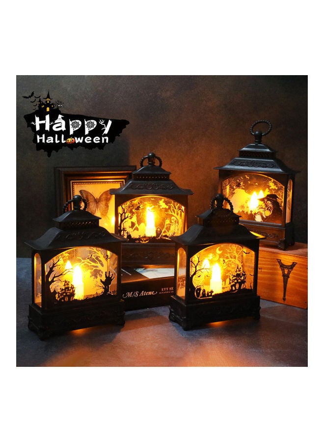 نيبمينينت مصباح على شكل هيكل عظمي للمدفأة للهالوين ويعمل بدون بطارية أسود 19*5.5*13.8سم - Image 5