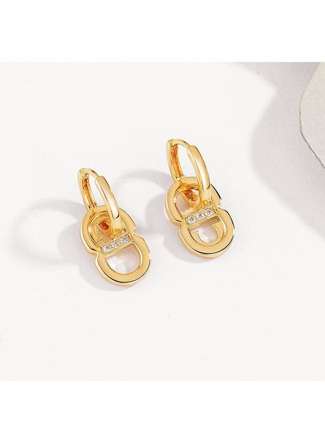 Mevecco Women Gold Huggie Hoop Earrings Dangle Drop 14K Gold Filled Small Boho Beach Simple Delicate Handmade Hypoallergenic Jewelry Gift - Image 5