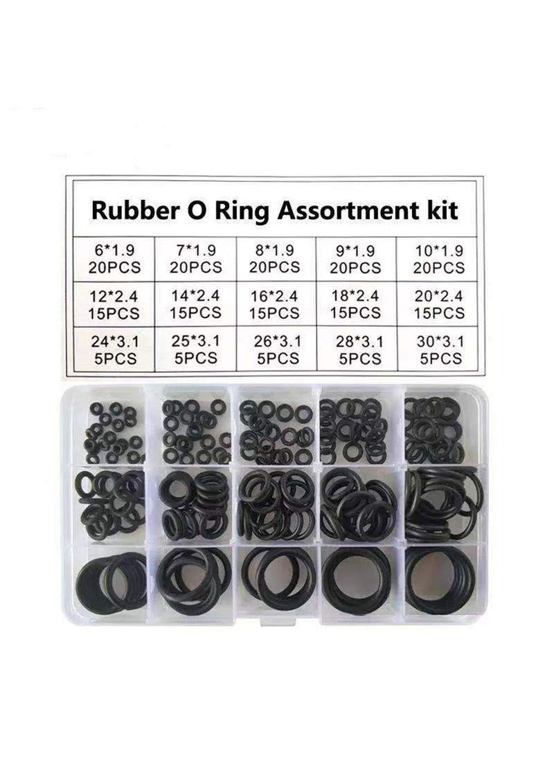 Nanlaohu 200PCS ORing Gasket kit Mooring Washer kit Waterproof Sealing Gasket ORing Pack 15 Size Silicone Rubber Rings  - Image 1
