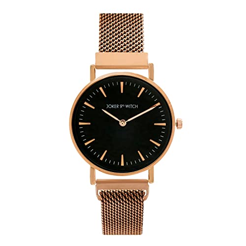 Joker & Witch Ivy Black Dial 14mm Rose Gold Stainless Steel Watch fror Women - Image 1