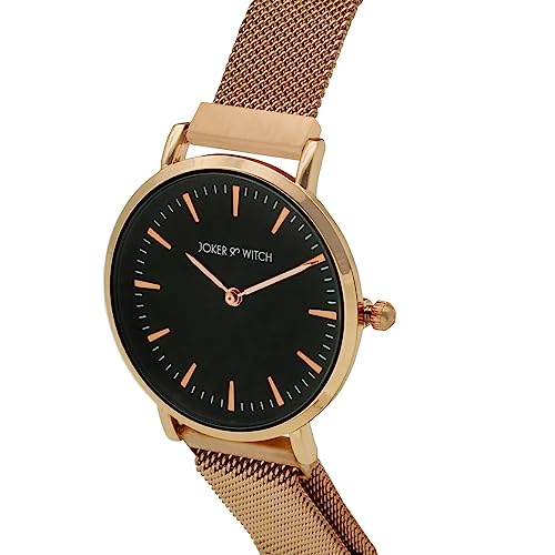 Joker & Witch Ivy Black Dial 14mm Rose Gold Stainless Steel Watch fror Women - Image 2
