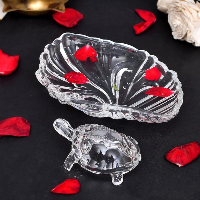 ascension Crystal Turtle for Feng Shui and Vastu Gift Tortoise with Plate for Good Luck Wealth Showpiece for Home Office Hotel Decoration Gift Items Design 1 - Image 3