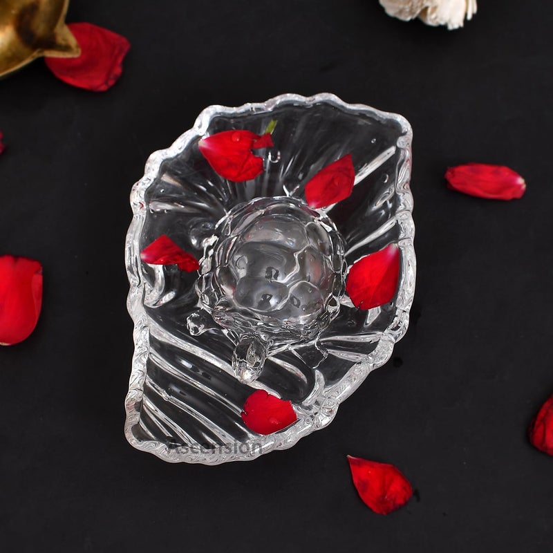 ascension Crystal Turtle for Feng Shui and Vastu Gift Tortoise with Plate for Good Luck Wealth Showpiece for Home Office Hotel Decoration Gift Items Design 1 - Image 1