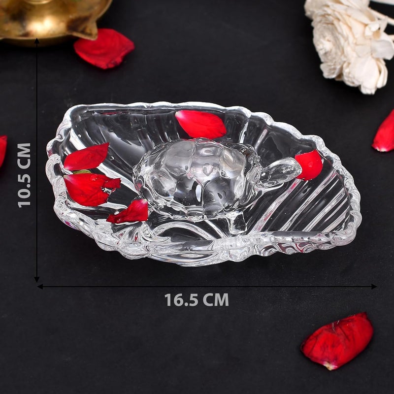 ascension Crystal Turtle for Feng Shui and Vastu Gift Tortoise with Plate for Good Luck Wealth Showpiece for Home Office Hotel Decoration Gift Items Design 1 - Image 5