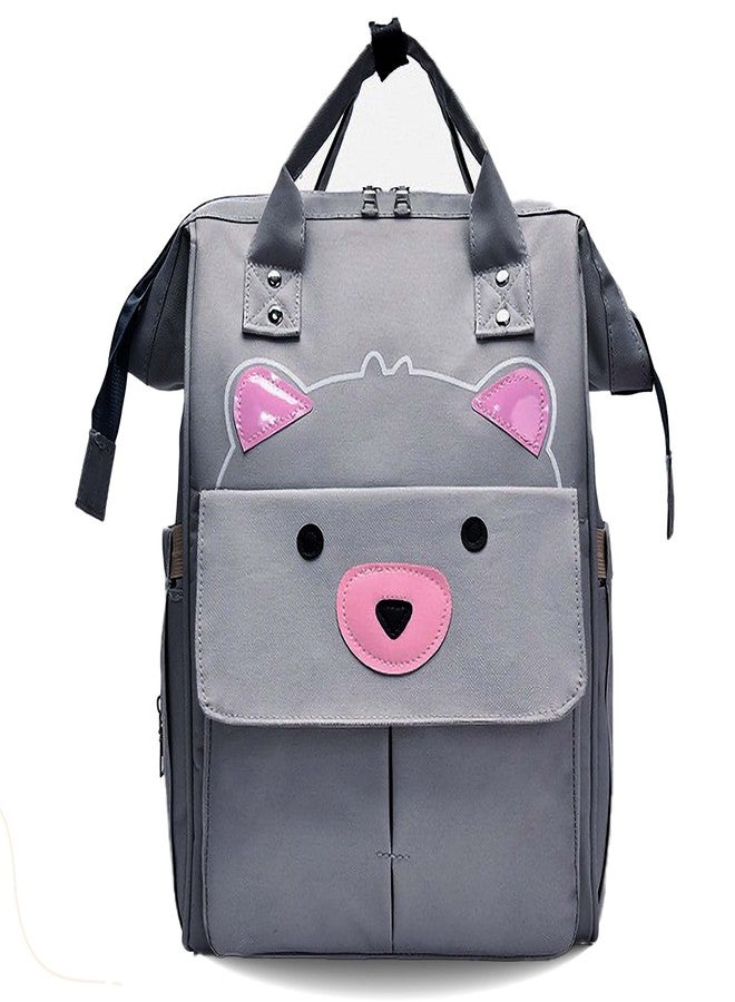 BEMBIKA Diaper Bags for Mom and Dad, Diaper Bags for mom and Baby, Mummy Bag for Multi-Function Waterproof and Large Capacity (Bear Grey) - Image 1