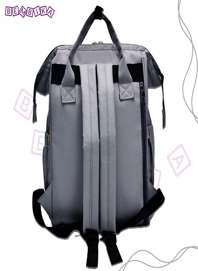 BEMBIKA Diaper Bags for Mom and Dad, Diaper Bags for mom and Baby, Mummy Bag for Multi-Function Waterproof and Large Capacity (Bear Grey) - Image 4
