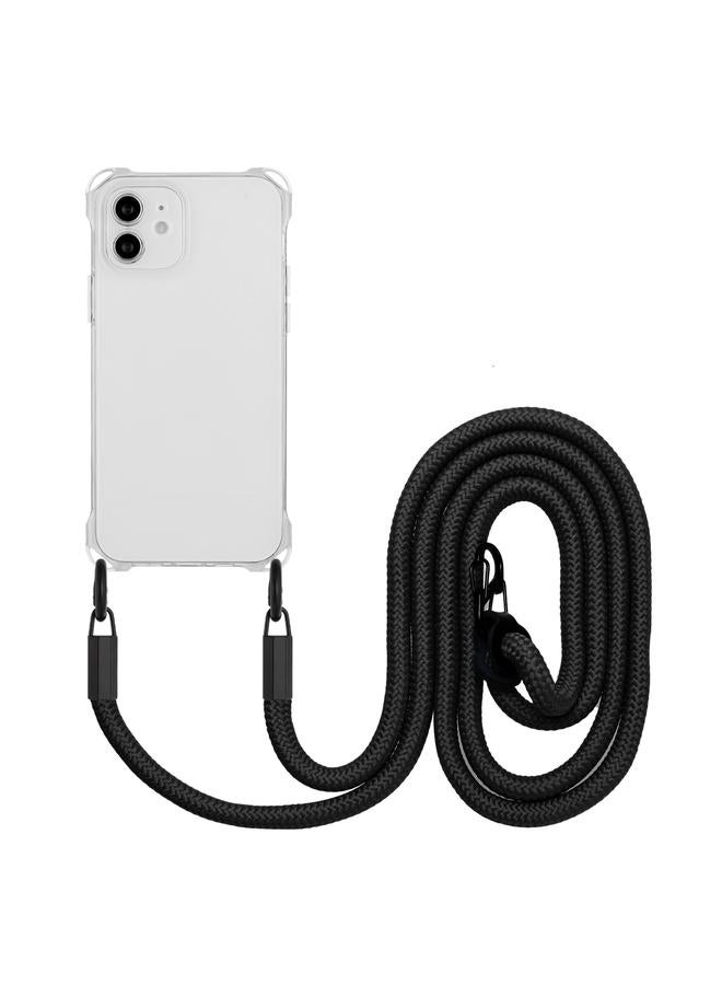 اس-توب جراب لهاتف iPhone 11، جراب هاتف TPU مقاوم للصدمات بأربع زوايا مع حبل - Image 1