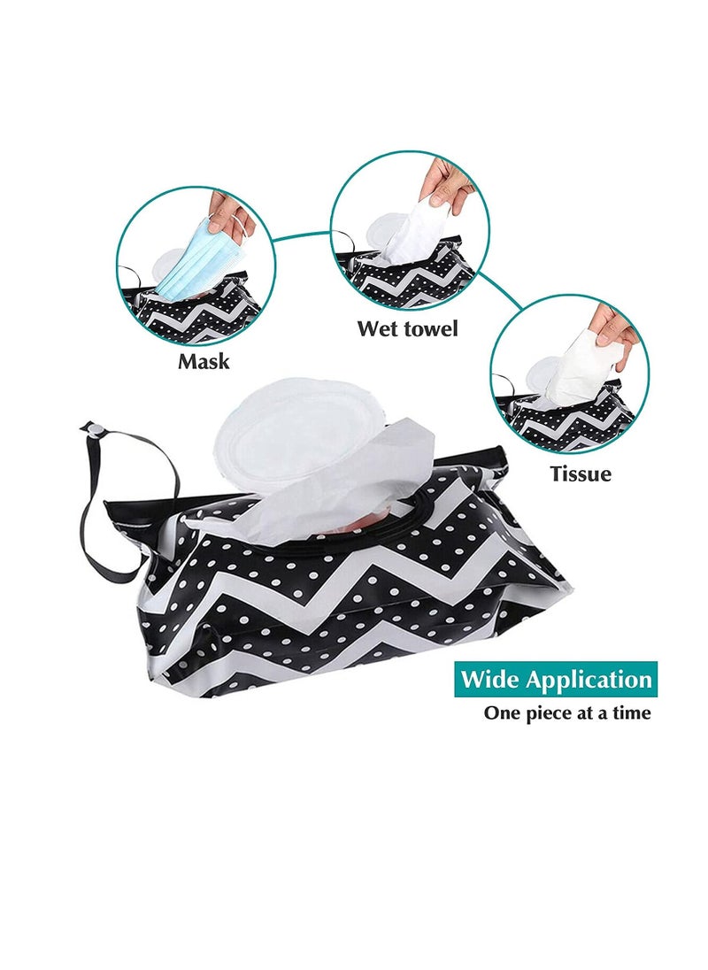 Excefore - Baby Wipe Dispenser,Portable Refillable Wipe Holder,Baby Wipes Container,Wipes Dispenser, Reusable Travel Wet Wipe Pouch - Image 1